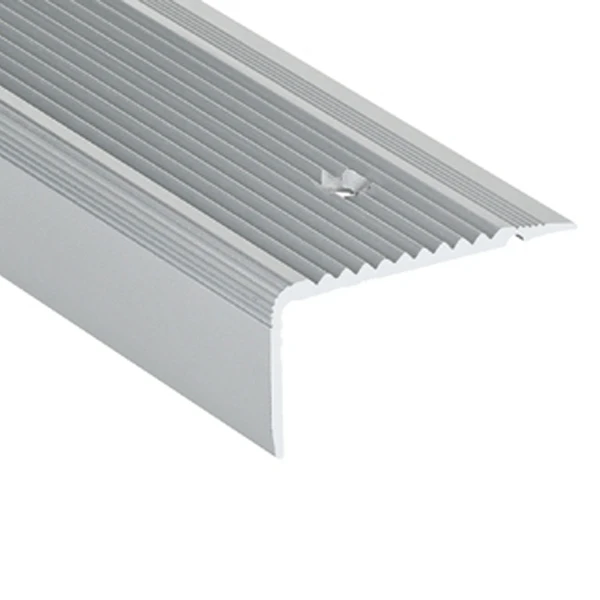 Nez De Marches Percé Dessus Striés Finition Alu Dimensions 44x21mm Longueur 3m Romus 15303 2 Nez De Marches Percé Dessus Striés Finition Alu Dimensions 44x21mm Longueur 3m Romus 15303 - Image 2