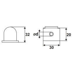 Ensemble De 2 Arrêts En Inox 304 Torbel Pour Espagnolette Plate