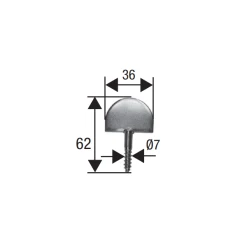 Dardenne Droite à Visser Torbel Acier Zingué - Vis Ø 7 Mm -Boutique du manoir 3 10