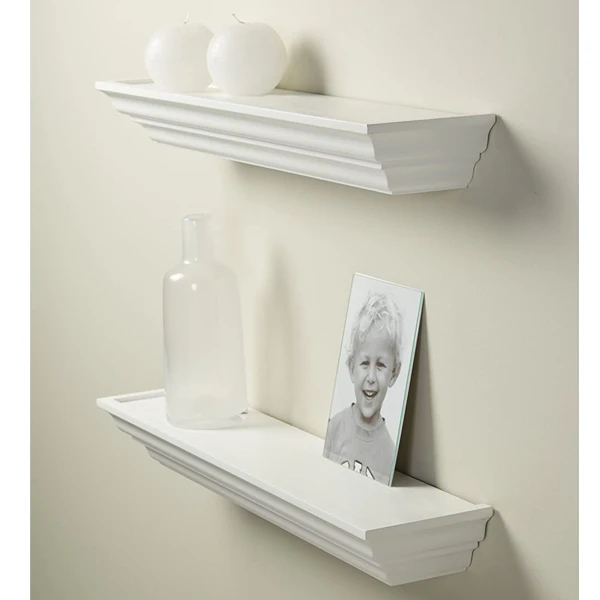 Mottez Étagère Corniche En Bois Laqué Blanc - Longueur 91 Cm 2 Mottez Étagère Corniche En Bois Laqué Blanc - Longueur 91 Cm – Image 2