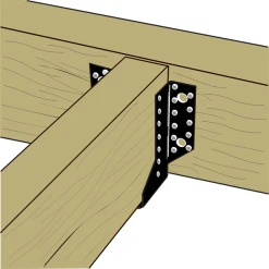 Simpson Strong-Tie Sabot à Ailes Extérieures SAEPB - Finition Noire - Largeur 46 Mm Hauteur 102 Mm épaisseur 2 Mm -Boutique du manoir 4 1