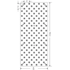 Dalle Podotactile Dalinox En Inox Brossé 304 928 X 420 X 7 Mm : Romus -Boutique du manoir 4214 4