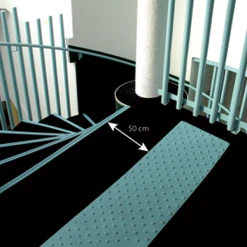Dalle Podotactile En Caoutchouc Tactidal Romus 800 X 420 Mm - Noir 4254 -Boutique du manoir 4250s1