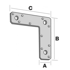 Ferrure De Renforcement En L épaisseur 2 Mm Simpson Strong-Tie 66L -Boutique du manoir 66l
