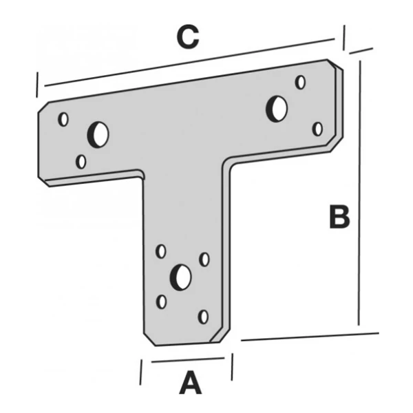 Ferrure De Renforcement En T Simpson Strong-Tie 66T 2 Ferrure De Renforcement En T Simpson Strong-Tie 66T - Image 2