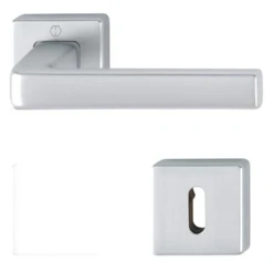 Ensemble Rosace Clé En L Dublin Hoppe Alu Chromé 37-70 Mm Carré 7 Mm -Boutique du manoir 6949101 773927