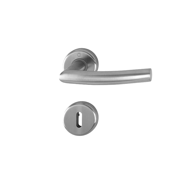 Ensemble Rosace Clé En L Alta Hoppe Inox Porte 38-42mm - Carré 7mm 2 Ensemble Rosace Clé En L Alta Hoppe Inox Porte 38-42mm - Carré 7mm - Image 2