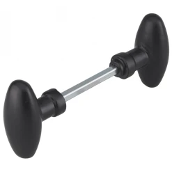 Poignée Bouton Double Thirard - Ovoïde Noir - Carré 6 Mm