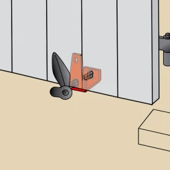 Butée De Tourniquet Marseillais Torbel Type C En Acier Noir Cataphorèse -Boutique du manoir butee2