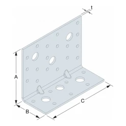 Simpson Strong-Tie Equerre Large Renforcée AE - Acier Galvanisé - 90 X 48 X 75 Mm épaisseur 3 Mm -Boutique du manoir c ae116 prodill ill prod eu fr cy png