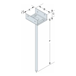 Simpson Strong-Tie Support De Faîtage RB Acier Galvanisé Largeur 40 Mm Longueur 250 Mm -Boutique du manoir c rb prodill ill prod rb eu fr cy png 1