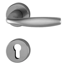 Ensemble Sur Rosace Clé En I New York Hoppe Alu Aspect Inox 3735985