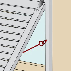 Crochet De Contrevent Torbel En Inox A4 316L Diamètre 4,5 Mm X 100 Mm -Boutique du manoir crochet2 6