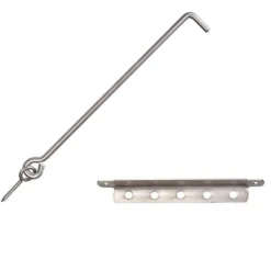 Crochet à Visser Avec Crémaillère Torbel Inox 316L Longueur 300 Mm -Boutique du manoir crocrem3