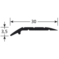 Romus Arrêt Lino Alu Incolore Largeur 30 Mm Longueur 2.70 M - Pré-percé