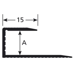 Arrêt Parquet - Stratifié Pré-percé Romus Alu Incolore Longueur 2.70 M Hauteur 7.2 - 8.2 Mm 1973
