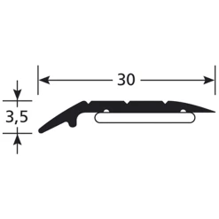 Arrêt Lino Alu Incolore Largeur 30 Mm Longueur 2.70 M - Adhésif Romus 2908 -Boutique du manoir d2908