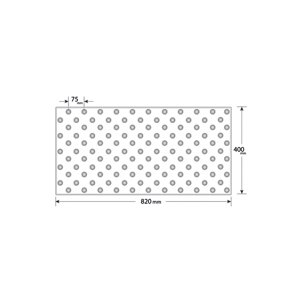 Dalle Podotactile Exteline Adhésive Pour Extérieur Blanche Dimensions 820x400 Mm épaisseur 7 Mm Romus 4205 3 Dalle Podotactile Exteline Adhésive Pour Extérieur Blanche Dimensions 820x400 Mm épaisseur 7 Mm Romus 4205 - Image 3