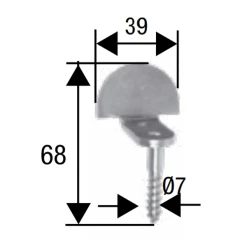 Dardenne Coudée à Visser Torbel Acier Zingué Diamètre 7 Mm