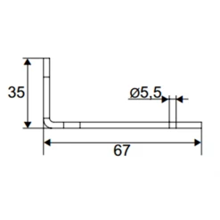 Dardenne Type L Noire Laqué 67 Mm X 35 Mm X 4 Mm Torbel 07KR024 6 Dardenne Type L Noire Laqué 67 Mm X 35 Mm X 4 Mm Torbel 07KR024 -Boutique du manoir dardenne 07kr024 schema