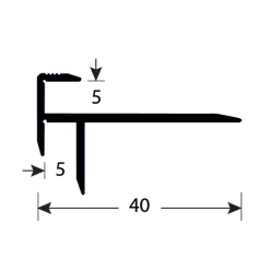 Romus Nez De Marche Percé à Double Arrêt De 5 Mm En Alu Incolore -Boutique du manoir dimensions nez marche 4
