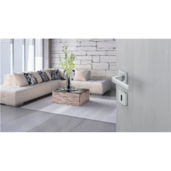 Ensemble Rosace Clé En L Dublin Hoppe Alu Chromé 37-70 Mm Carré 7 Mm