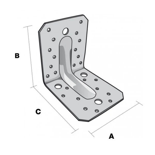 Équerre De Structure Inox 90x105x105 Mm Simpson Strong-Tie Simpson-Strong-Tie SIMABR10525S 1 Équerre De Structure Inox 90x105x105 Mm Simpson Strong-Tie Simpson-Strong-Tie SIMABR10525S