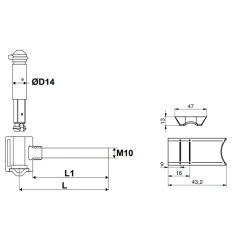 Gond Polygond Avec Circlips Et Entretoise Torbel Blanc Gond Ø 14 Mm