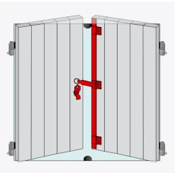 Tringle D'espagnolette Plate Torbel Inox 316L 2000 Mm Poignée à 500 Mm -Boutique du manoir esp 1