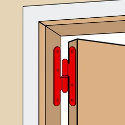 Torbel Paumelle Droite Bouts Ronds Sens Gauche Acier Zingué Blanc 110 X 60 Mm