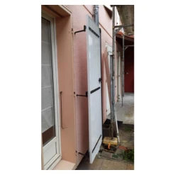 I.N.G. Fixations Gond Déporté Isolation Extérieure Fer 12x300mm Clavette Ø14mm Acier Noir