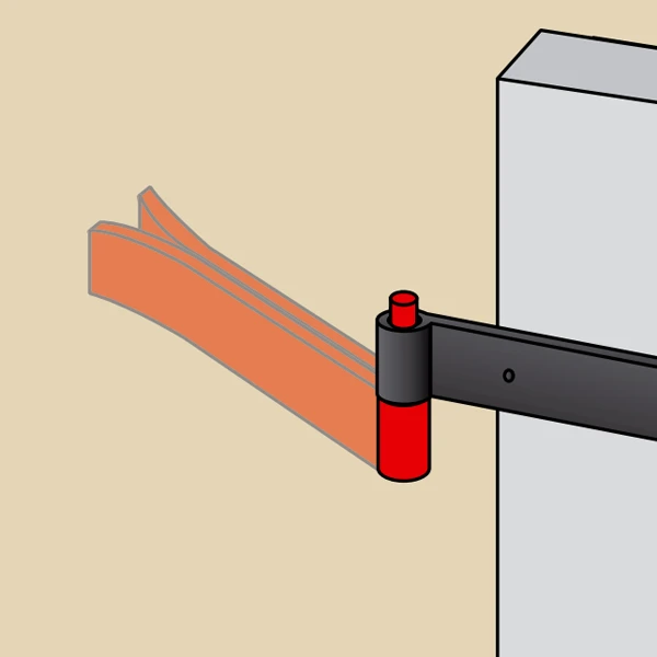 Gond à Sceller 2 Lames Torbel Acier Noir 40x5 Mm Ø 14 Mm Longueur 160 Mm 2 Gond à Sceller 2 Lames Torbel Acier Noir 40x5 Mm Ø 14 Mm Longueur 160 Mm - Image 2