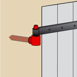 Gond à Vis Bois Torbel Inox 316L Et Laiton Diamètre 16 Mm Longueur 80 Mm