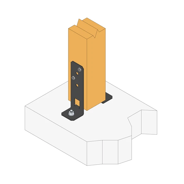 Simpson Strong-Tie Pied De Poteau De Jardin Réglable En Largeur - PPG60/25PB - Acier Galvanisé Finition Noire 2 Simpson Strong-Tie Pied De Poteau De Jardin Réglable En Largeur - PPG60/25PB - Acier Galvanisé Finition Noire - Image 2