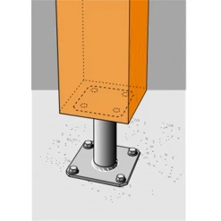 Pied De Poteau Fixe PPA Hauteur 150 Mm : Simpson Strong-Tie PPA150 Simpson-Strong-Tie -Boutique du manoir imageproduct303646