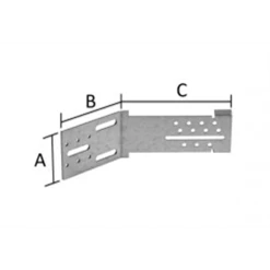 Équerre Angle De Mur Sortant ITE Simpson AB45C Simpson Strong-Tie