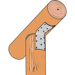 Équerre Pour Bois Rond De 80 à 140 Mm Simpson Strong-Tie Simpson-Strong-Tie EBR80-B