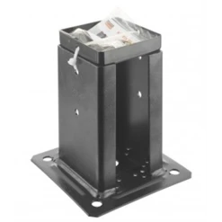 Simpson Strong-Tie Pied De Poteau Carré Noir Pour Claustras PPJNC Avec Fixation 70 X 70 Mm -Boutique du manoir imageproduct354750 1