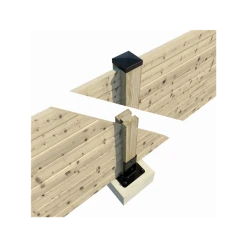 Simpson Strong-Tie Pied De Poteau Carré Noir Pour Claustras PPJNC Avec Fixation 70 X 70 Mm -Boutique du manoir imageproduct354750 4