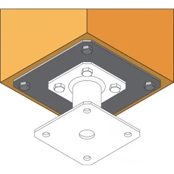 Platine Optionnelle Pour Pied De Poteau Simpson Strong-Tie PLPP180