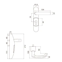 JPM Ensemble Extérieur Béquille Réversible Débrayable à Clé Prisonnière Noir -Boutique du manoir imageproduct362355 1