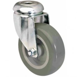 Prodif-Somec Roue Pivotante En Polyamide Blanc Chape Zinguée - 38 Mm