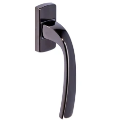 Poignée De Fenêtre à Béquille Vachette Muze Diamant Noir Bloc Platine