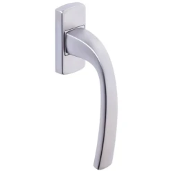 PoignĂ©e De FenĂȘtre Ă BĂ©quille Vachette Muze Chrome Velours Bloc Platine