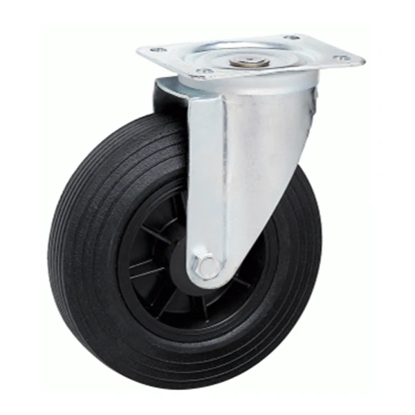 Roulette Sur Platine Pivotante Caoutchouc Noir Diamètre 200 Mm PRODIF-SOMEC 022276 1 Roulette Sur Platine Pivotante Caoutchouc Noir Diamètre 200 Mm PRODIF-SOMEC 022276