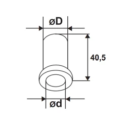 Douille Réduction Gond Volets 18 Mm à 14 Mm Noir Torbel 5115109