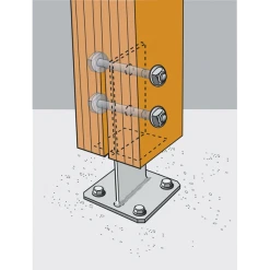 Boulon De Charpente Acier Galva 8.8 Diamètre 16 Mm Simpson Strong-Tie