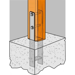 Simpson Strong-Tie Pied De Poteau En H Pour Ancrage Bois Largeur 91mm SimpsonStrong PP49009