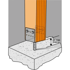 Pied De Poteau En U à Sceller Largeur 90 Mm Simpson Strong-Tie PPD90/70G 8 Pied De Poteau En U à Sceller Largeur 90 Mm Simpson Strong-Tie PPD90/70G -Boutique du manoir p209921 pic1