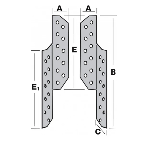 Patte De Solivage Droite 45x220 Mm Simpson Strong-Tie PSD220/45/2 1 Patte De Solivage Droite 45x220 Mm Simpson Strong-Tie PSD220/45/2